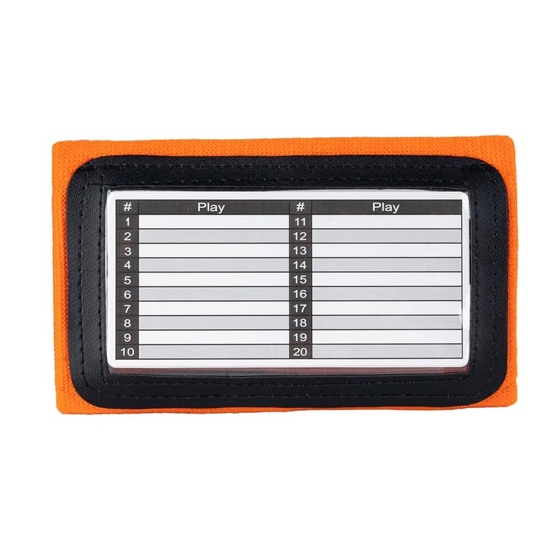 CHLPRO Triple Playbook Wristband Quarterback Wrist 5 Pack - Playbook QB Wristband - Triple Windows-Great for Flag Football and Tackle Football (Orange) - Image 2
